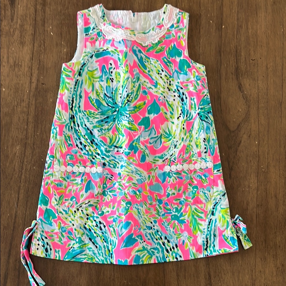 Lilly Pulitzer Pink and Green Floral Dress